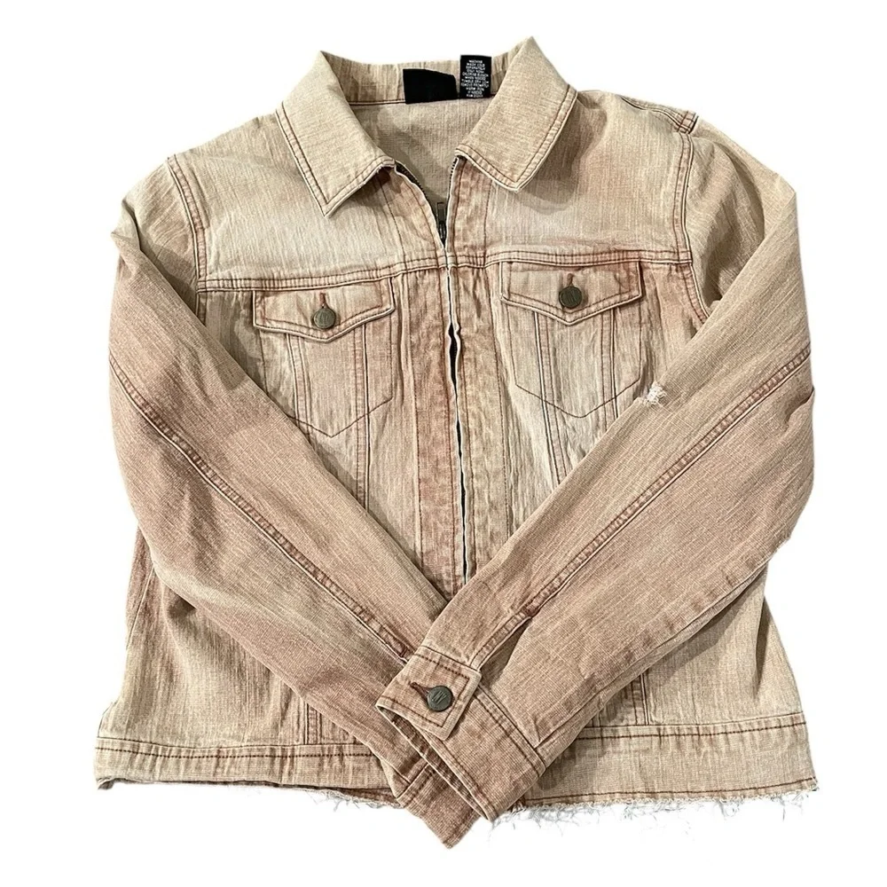Women NY Jeans Brown Jacket Size Medium - Picture 1 of 11